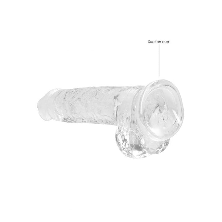 REALROCK 8'' Realistic Dildo With Balls - Clear 20.3 cm Dong – Sex toys NZ by Naughtyhut. Discreet delivery nationwide.