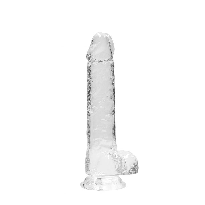 REALROCK 8'' Realistic Dildo With Balls - Clear 20.3 cm Dong – Sex toys NZ by Naughtyhut. Discreet delivery nationwide.