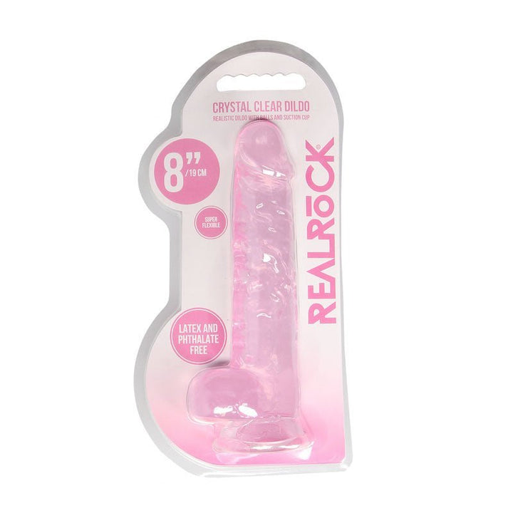 REALROCK 8'' Realistic Dildo With Balls - Pink 20.3 cm Dong – Sex toys NZ by Naughtyhut. Discreet delivery nationwide.