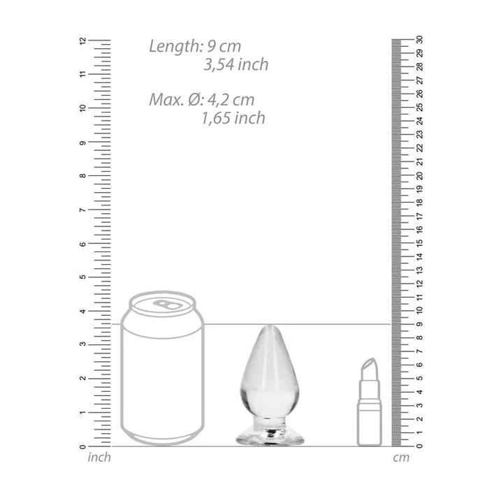 REALROCK 9 cm Anal Plug - Clear - Clear 9 cm (3.5'') Butt Plug – Sex toys NZ by Naughtyhut. Discreet delivery nationwide.