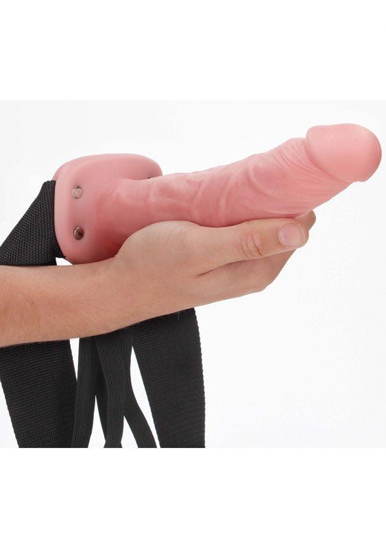 REALROCK Hollow Strap - on - 20.5 cm Flesh - Flesh 20.5 cm Hollow Strap - On – Sex toys NZ by Naughtyhut. Discreet delivery nationwide.