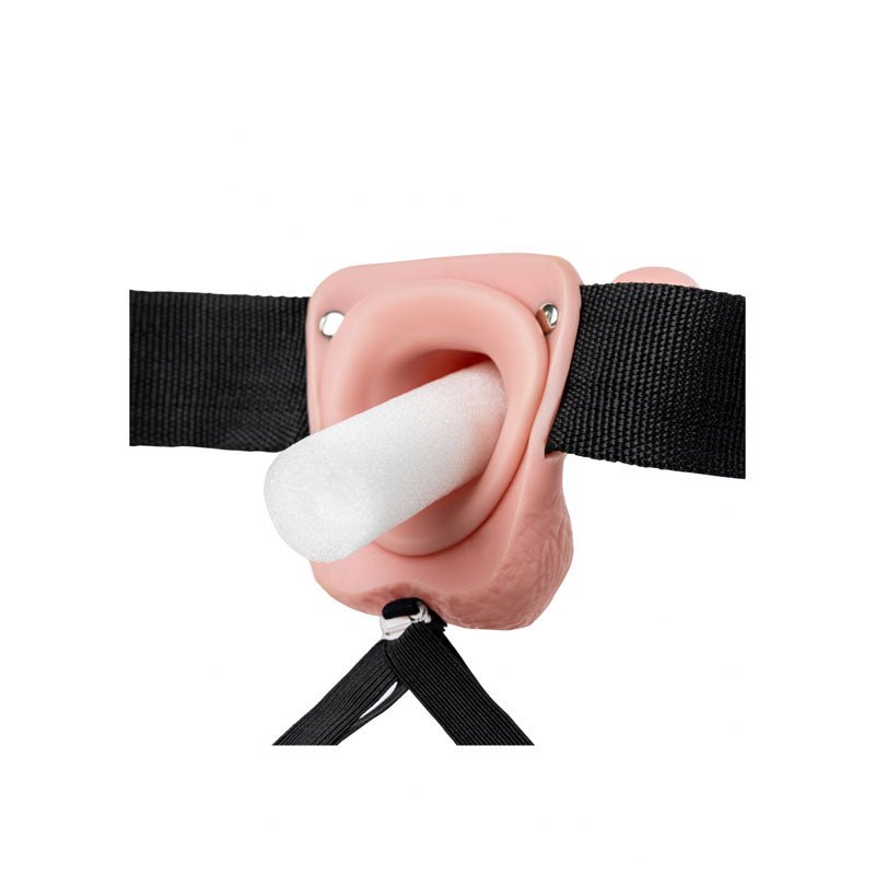 Buy REALROCK Hollow Strapon with Balls - 23 cm Flesh - Flesh 23 cm Hollow Strap - On – Naughtyhut NZ sex toys online. Discreet delivery & top brands.