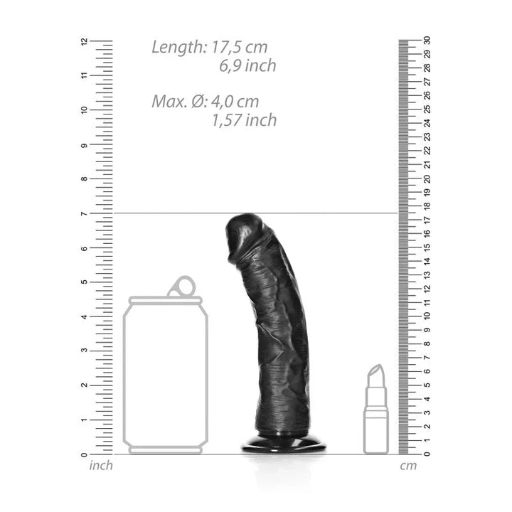Buy REALROCK Realistic Regular Curved Dildo with Suction Cup - 15.5 cm - Black 15.5 cm (6'') Dong at NZ’s Mega Adult Toys Store. Discover premium sex toys with discreet shipping at the best price in NZ