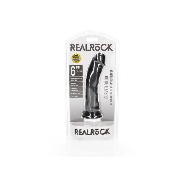 Buy REALROCK Realistic Regular Curved Dildo with Suction Cup - 15.5 cm - Black 15.5 cm (6'') Dong at NZ’s Mega Adult Toys Store. Discover premium sex toys with discreet shipping at the best price in NZ