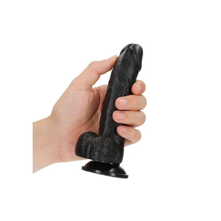 Buy REALROCK Realistic Regular Curved Dong with Balls - 15.5 cm - Black 15.5 cm (6'') Dong at NZ’s Mega Adult Toys Store. Discover premium sex toys with discreet shipping at the best price in NZ