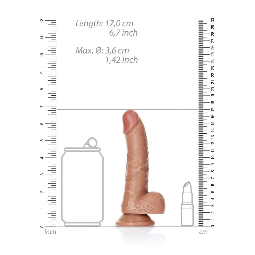 Buy REALROCK Realistic Regular Curved Dong with Balls - 15.5 cm - Tan 15.5 cm (6'') Dong at NZ’s Mega Adult Toys Store. Discover premium sex toys with discreet shipping at the best price in NZ