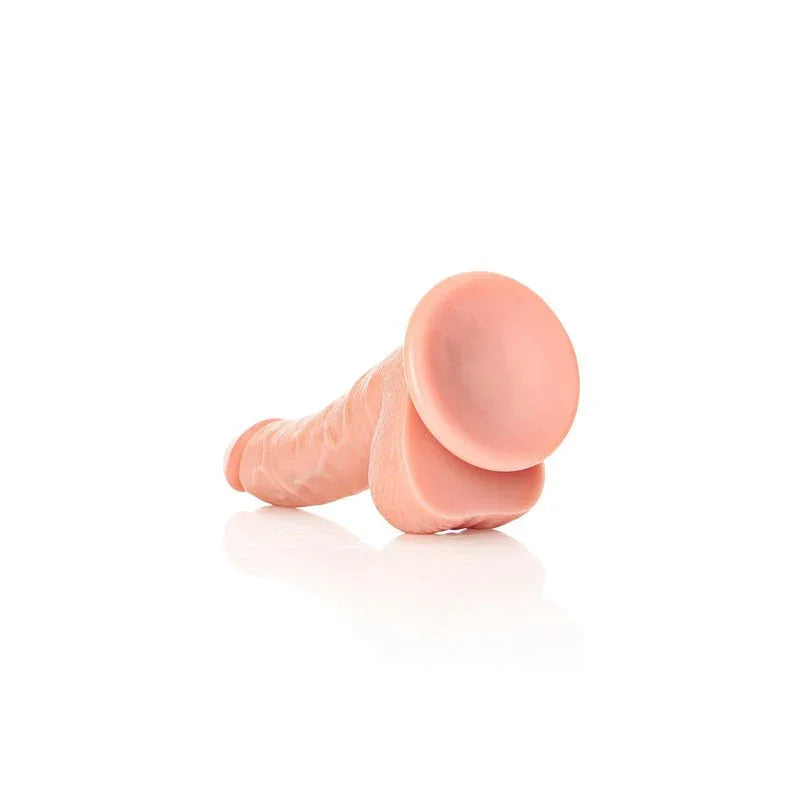 REALROCK Realistic Regular Curved Dong with Balls - 18 cm - Flesh 18 cm (7'') Dong – Sex toys NZ by Naughtyhut. Discreet delivery nationwide.