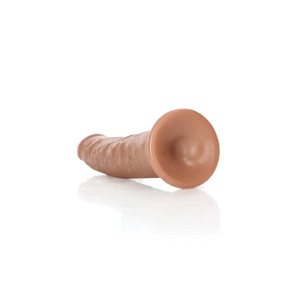 REALROCK Realistic Slim Dildo without Balls - 15.5 cm - Tan 15.5 cm (6'') Dong – Sex toys NZ by Naughtyhut. Discreet delivery nationwide.