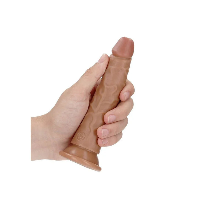 REALROCK Realistic Slim Dildo without Balls - 15.5 cm - Tan 15.5 cm (6'') Dong – Sex toys NZ by Naughtyhut. Discreet delivery nationwide.