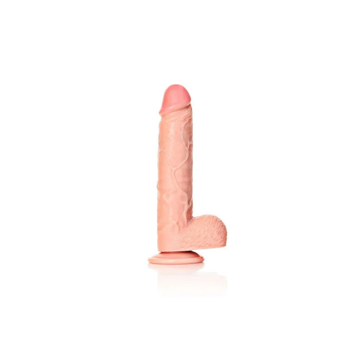 REALROCK Straight Realistic Dildo with Balls - 23 cm - Flesh 23 cm (9'') Dong – Sex toys NZ by Naughtyhut. Discreet delivery nationwide.