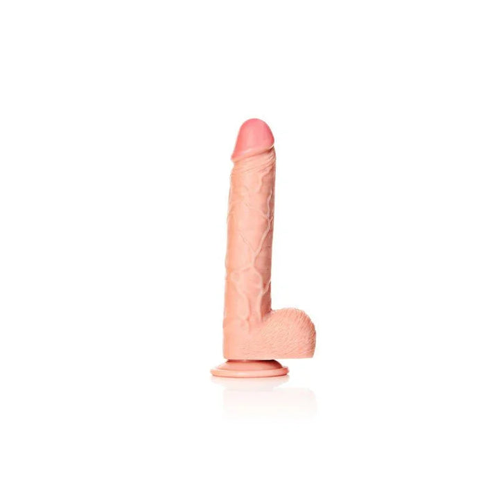 REALROCK Straight Realistic Dildo with Balls - 25.5 cm - Flesh 25.5 cm (10'') Dong – Sex toys NZ by Naughtyhut. Discreet delivery nationwide.