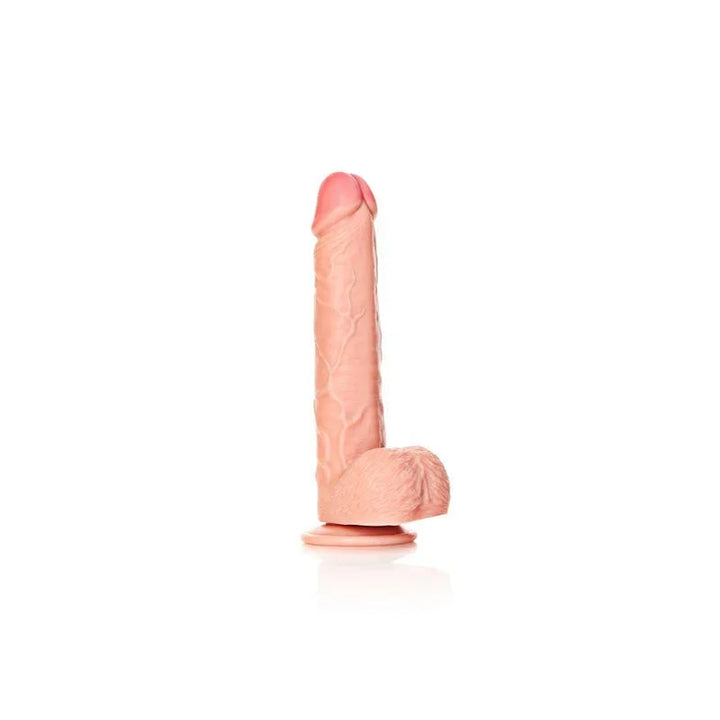 REALROCK Straight Realistic Dildo with Balls - 25.5 cm - Flesh 25.5 cm (10'') Dong – Sex toys NZ by Naughtyhut. Discreet delivery nationwide.