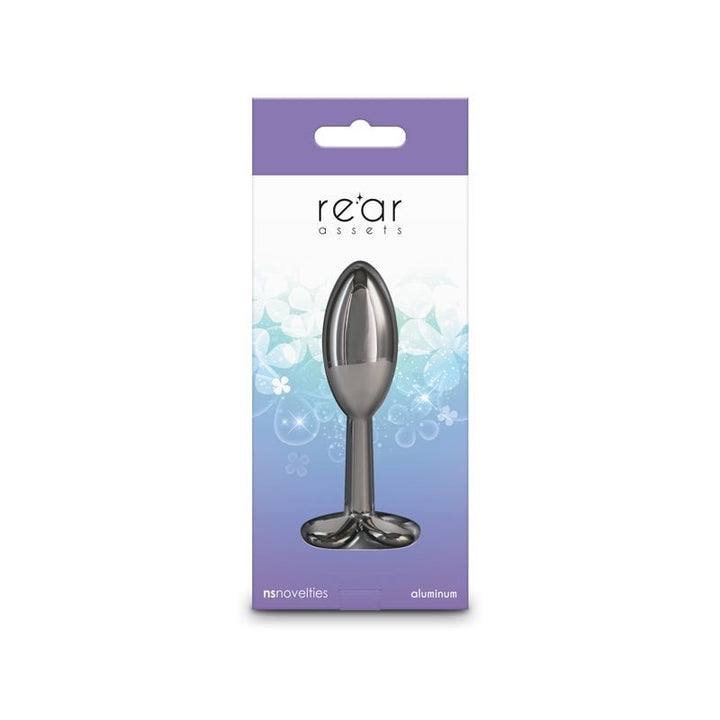 Rear Assets Clover - Gunmetal - Gunmetal 9.2 cm Metallic Butt Plug – Sex toys NZ by Naughtyhut. Discreet delivery nationwide.