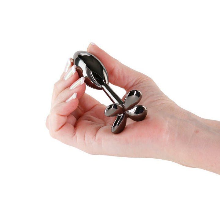 Rear Assets Clover - Gunmetal - Gunmetal 9.2 cm Metallic Butt Plug – Sex toys NZ by Naughtyhut. Discreet delivery nationwide.