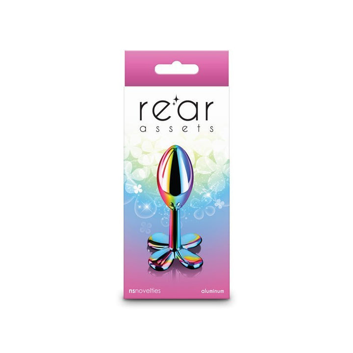 Rear Assets Clover - Multicolour - Multicoloured 9.2 cm Metallic Butt Plug – Sex toys NZ by Naughtyhut. Discreet delivery nationwide.
