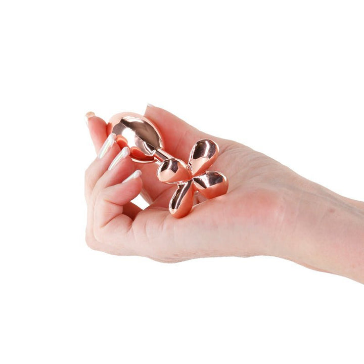 Rear Assets Clover - Rose Gold - Rose Gold 9.2 cm Metallic Butt Plug – Sex toys NZ by Naughtyhut. Discreet delivery nationwide.