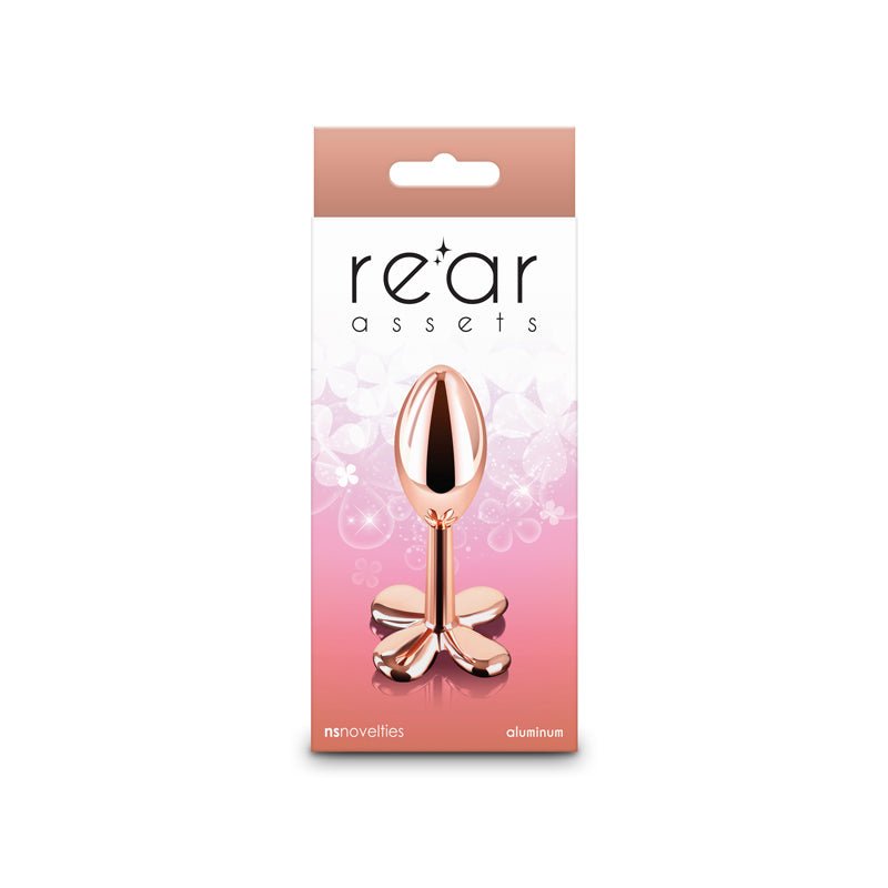 Rear Assets Clover - Rose Gold - Rose Gold 9.2 cm Metallic Butt Plug – Sex toys NZ by Naughtyhut. Discreet delivery nationwide.