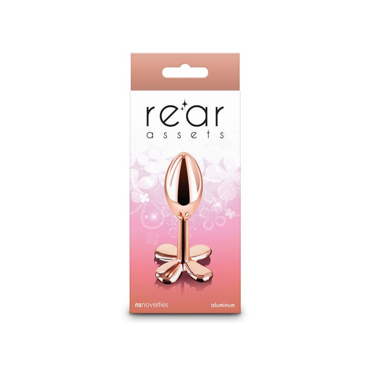 Rear Assets Clover - Rose Gold - Rose Gold 9.2 cm Metallic Butt Plug – Sex toys NZ by Naughtyhut. Discreet delivery nationwide.