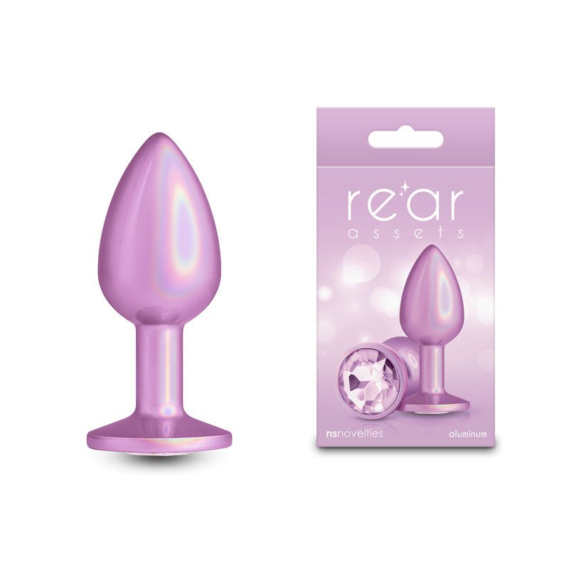 Rear Assets Iridescent Pink - Small - Iridescent Pink 7.1 cm Small Butt Plug – Sex toys NZ by Naughtyhut. Discreet delivery nationwide.