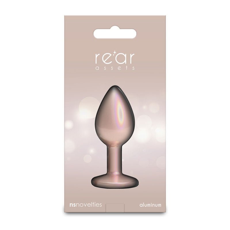Rear Assets Iridescent - Small - Champagne - Iridescent Champagne 7.1 cm Small Butt Plug – Sex toys NZ by Naughtyhut. Discreet delivery nationwide.
