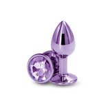 Buy Rear Assets - Small - Purple - Purple 7.1 cm Small Metal Butt Plug with Purple Round Gem Base – Naughtyhut NZ sex toys online. Discreet delivery & top brands.