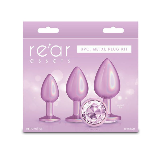 Buy Rear Assets Trainer Kit - Iridescent Pink - Iridescent Pink Metallic Butt Plugs - Set of 3 Sizes – Naughtyhut NZ sex toys online. Discreet delivery & top brands.