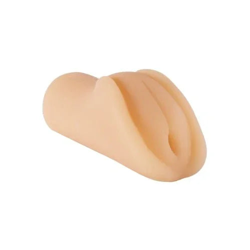 Rebecca Slutty Maid masturbator in Flesh, vulva mould lying on white