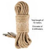 Buy Rebellion Reign Hemp Bondage Rope - Rustic - Rustic Bondage Rope - 10 metre length – Naughtyhut NZ sex toys online. Discreet delivery & top brands.