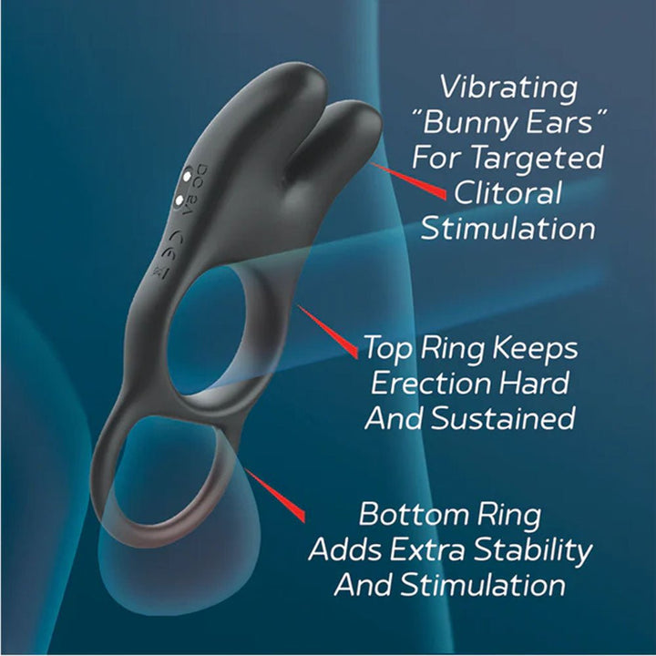 Red Dot Rings - V1 - Black USB Rechargeable Vibrating Cock Ring with Remote – Sex toys NZ by Naughtyhut. Discreet delivery nationwide.