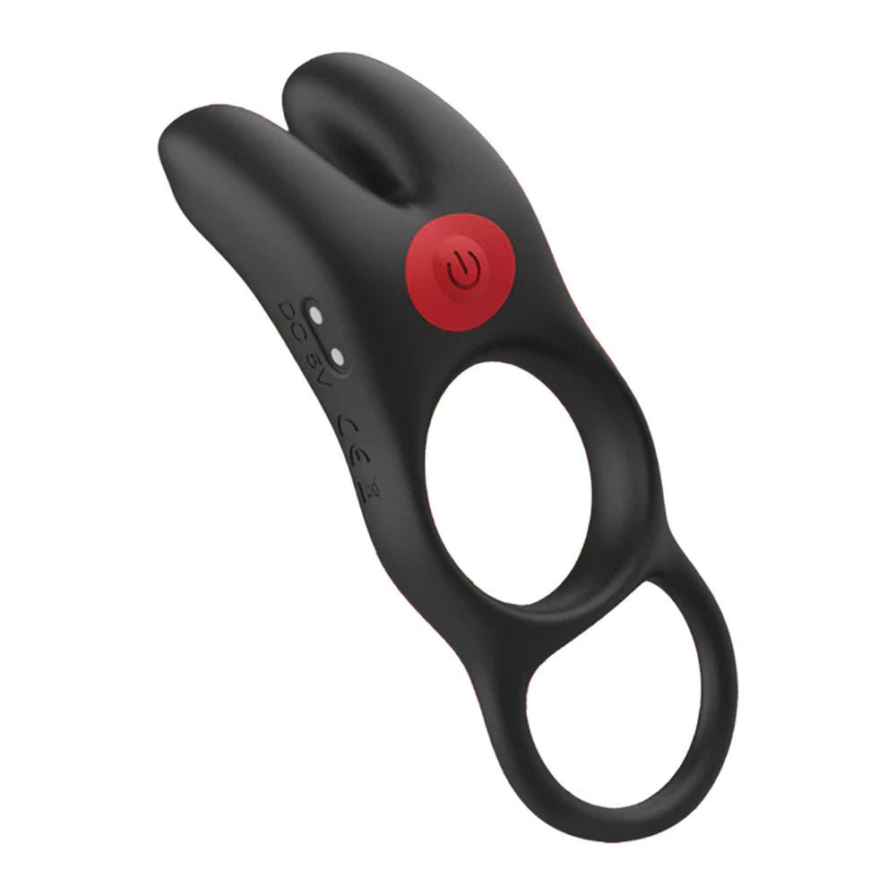 Red Dot Rings - V1 - Black USB Rechargeable Vibrating Cock Ring with Remote – Sex toys NZ by Naughtyhut. Discreet delivery nationwide.