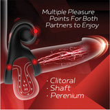 Buy Red Dot Rings - V2 - Black USB Rechargeable Vibrating Cock & Ball Ring with Remote – Naughtyhut NZ sex toys online. Discreet delivery & top brands.