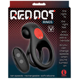 Buy Red Dot Rings - V2 - Black USB Rechargeable Vibrating Cock & Ball Ring with Remote – Naughtyhut NZ sex toys online. Discreet delivery & top brands.