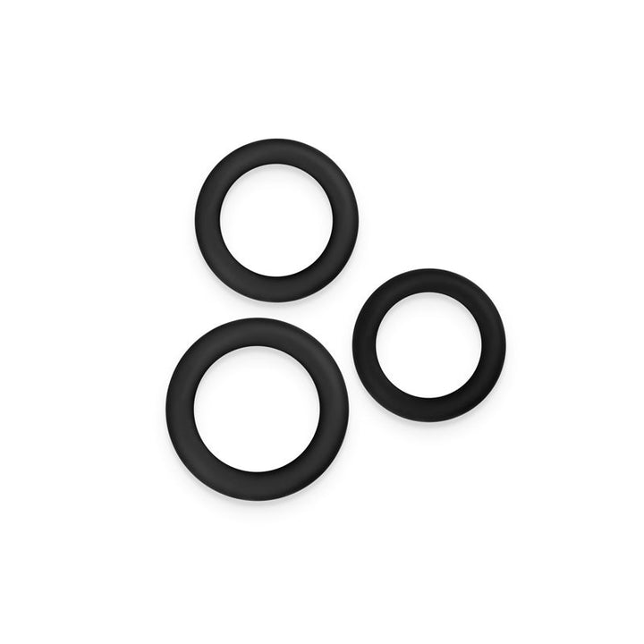 Renegade 3pc Slim Rings - Black - Black Cock Rings - Set of 3 Sizes – Sex toys NZ by Naughtyhut. Discreet delivery nationwide.