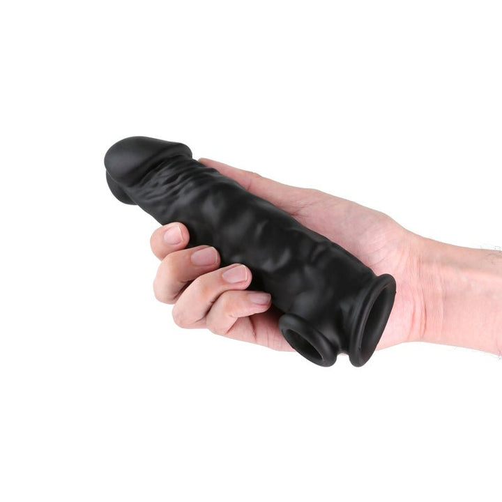 Renegade Annex - Thick - Black - Black 18.6 cm Penis Extender Sleeve – Sex toys NZ by Naughtyhut. Discreet delivery nationwide.