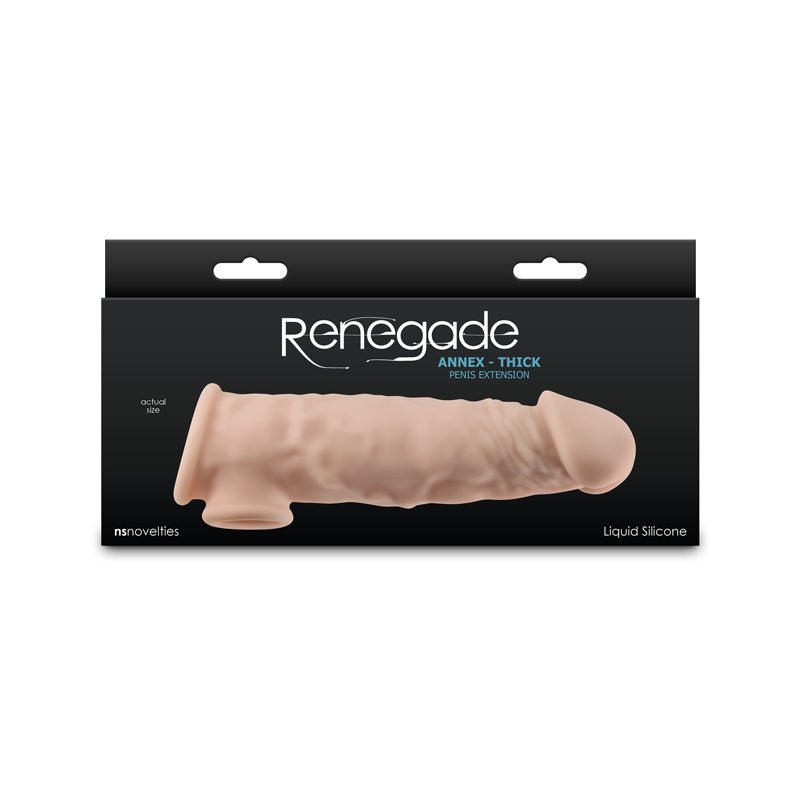 Buy Renegade Annex - Thick - Flesh - Flesh 18.6 cm Penis Extender Sleeve – Naughtyhut NZ sex toys online. Discreet delivery & top brands.
