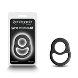 Buy Renegade Cradle - Black - Black Cock & Balls Ring – Naughtyhut NZ sex toys online. Discreet delivery & top brands.