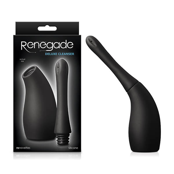 Buy Renegade Deluxe Cleanser - Black Unisex Douche – Naughtyhut NZ sex toys online. Discreet delivery & top brands.