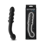 Buy Renegade Duel - Black - Black 21.4 cm USB Rechargeable Vibrating Double Ended Anal Wand – Naughtyhut NZ sex toys online. Discreet delivery & top brands.