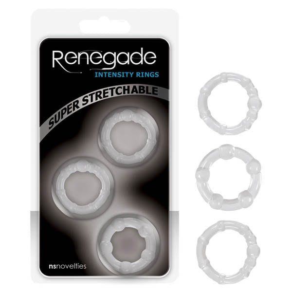 Renegade Intensity Rings - Clear Cock Rings - Set of 3 – Sex toys NZ by Naughtyhut. Discreet delivery nationwide.