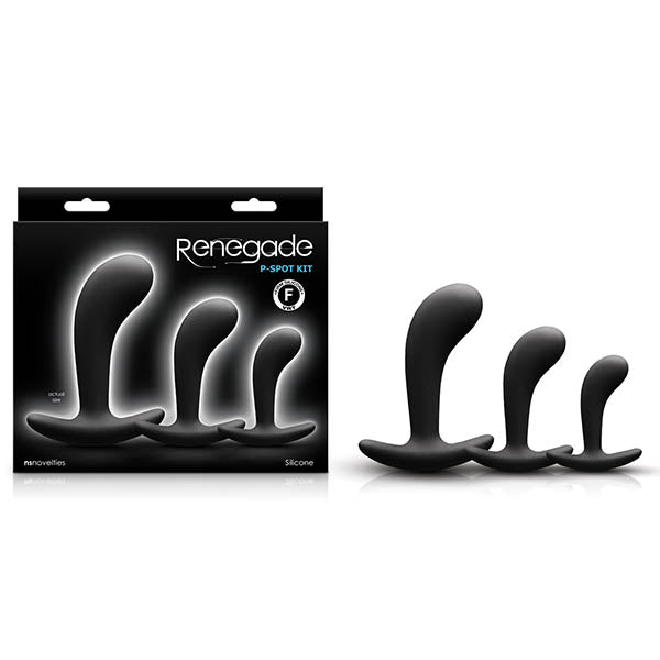 Renegade P Spot Kit - Black Anal Plugs - Set of 3 Sizes – Sex toys NZ by Naughtyhut. Discreet delivery nationwide.