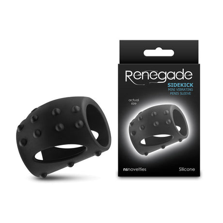 Buy Renegade Sidekick - Black - Black USB Rechargeable Vibrating Penis Cage – Naughtyhut NZ sex toys online. Discreet delivery & top brands.
