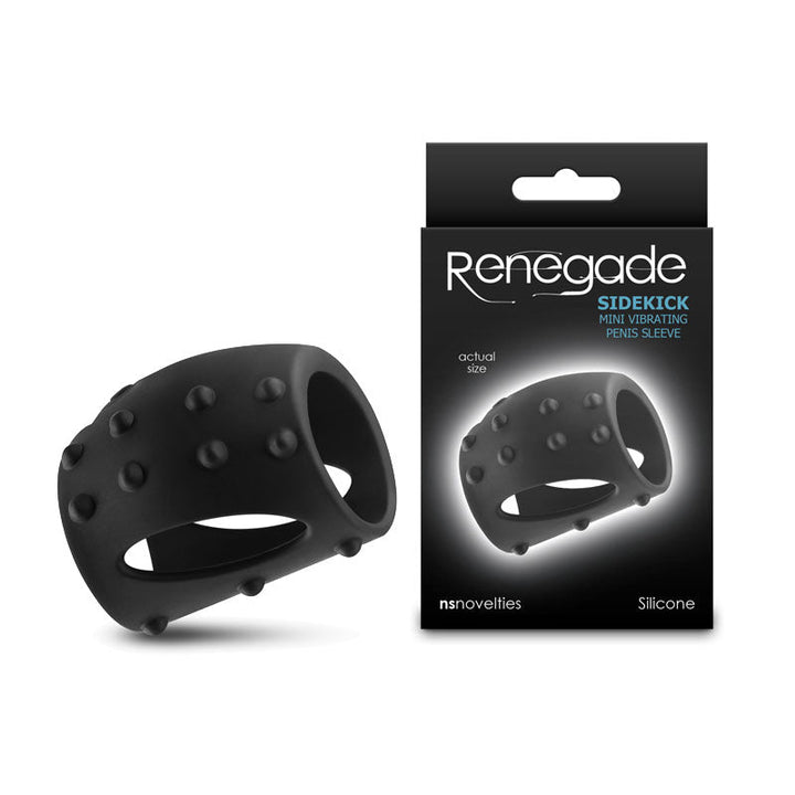 Renegade Sidekick - Black - Black USB Rechargeable Vibrating Penis Cage – Sex toys NZ by Naughtyhut. Discreet delivery nationwide.