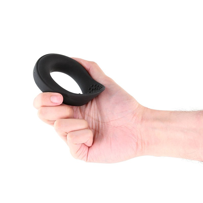 Buy Renegade Slider - Black - Black USB Rechargeable Vibrating Cock Ring – Naughtyhut NZ sex toys online. Discreet delivery & top brands.