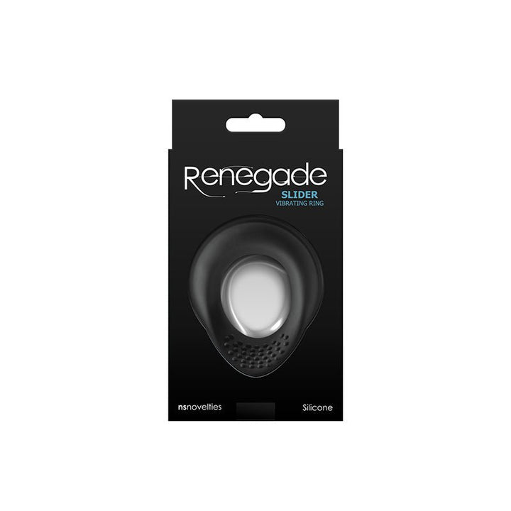 Renegade Slider - Black - Black USB Rechargeable Vibrating Cock Ring – Sex toys NZ by Naughtyhut. Discreet delivery nationwide.