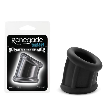 Buy Renegade Suave Ball Stretcher - Black Ball Stretcher – Naughtyhut NZ sex toys online. Discreet delivery & top brands.