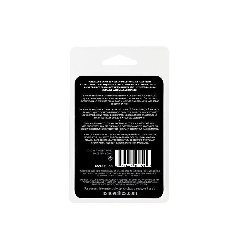 Buy Renegade Suave Ball Stretcher - Black Ball Stretcher – Naughtyhut NZ sex toys online. Discreet delivery & top brands.