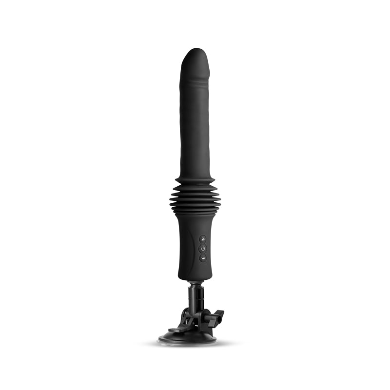 Buy Renegade Super Stroker - Black - Black 36.8 cm USB Rechargeable Thrusting Vibrator with Remote Control & Stand – Naughtyhut NZ sex toys online. Discreet delivery & top brands.