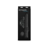 Buy Renegade Super Stroker - Black - Black 36.8 cm USB Rechargeable Thrusting Vibrator with Remote Control & Stand – Naughtyhut NZ sex toys online. Discreet delivery & top brands.
