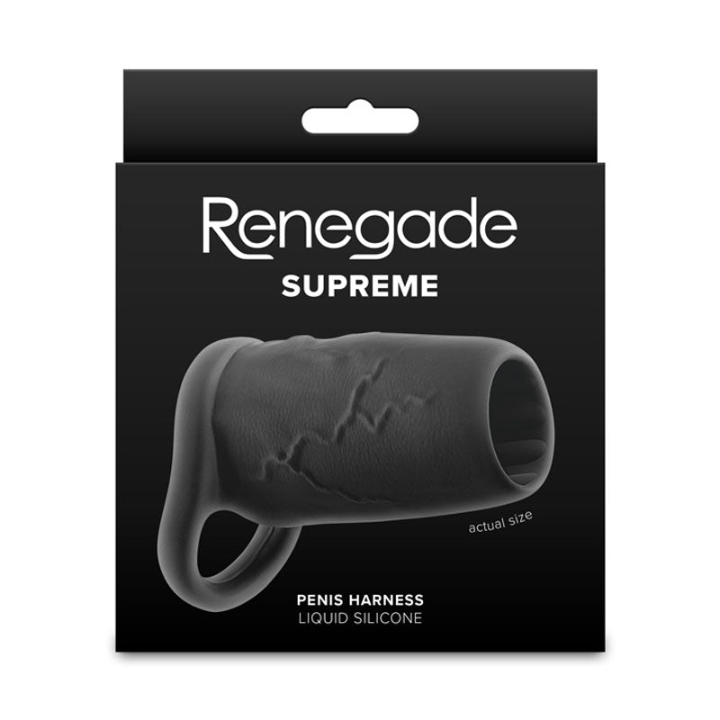 Renegade Supreme - Black - Black Penis Sleeve – Sex toys NZ by Naughtyhut. Discreet delivery nationwide.
