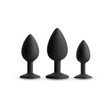 Buy Renegade Triple Ace Kit - Black - Black Butt Plugs - Set of 3 Sizes – Naughtyhut NZ sex toys online. Discreet delivery & top brands.